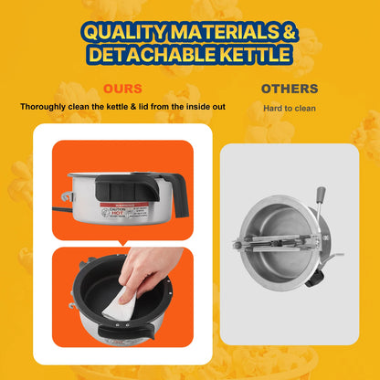 SucceBuy 4Oz Popcorn Maker Commercial Popcorn Machine Countertop Popcorn Maker Includes Tabletop Popcorn Maker 1.5 Gal per Batch