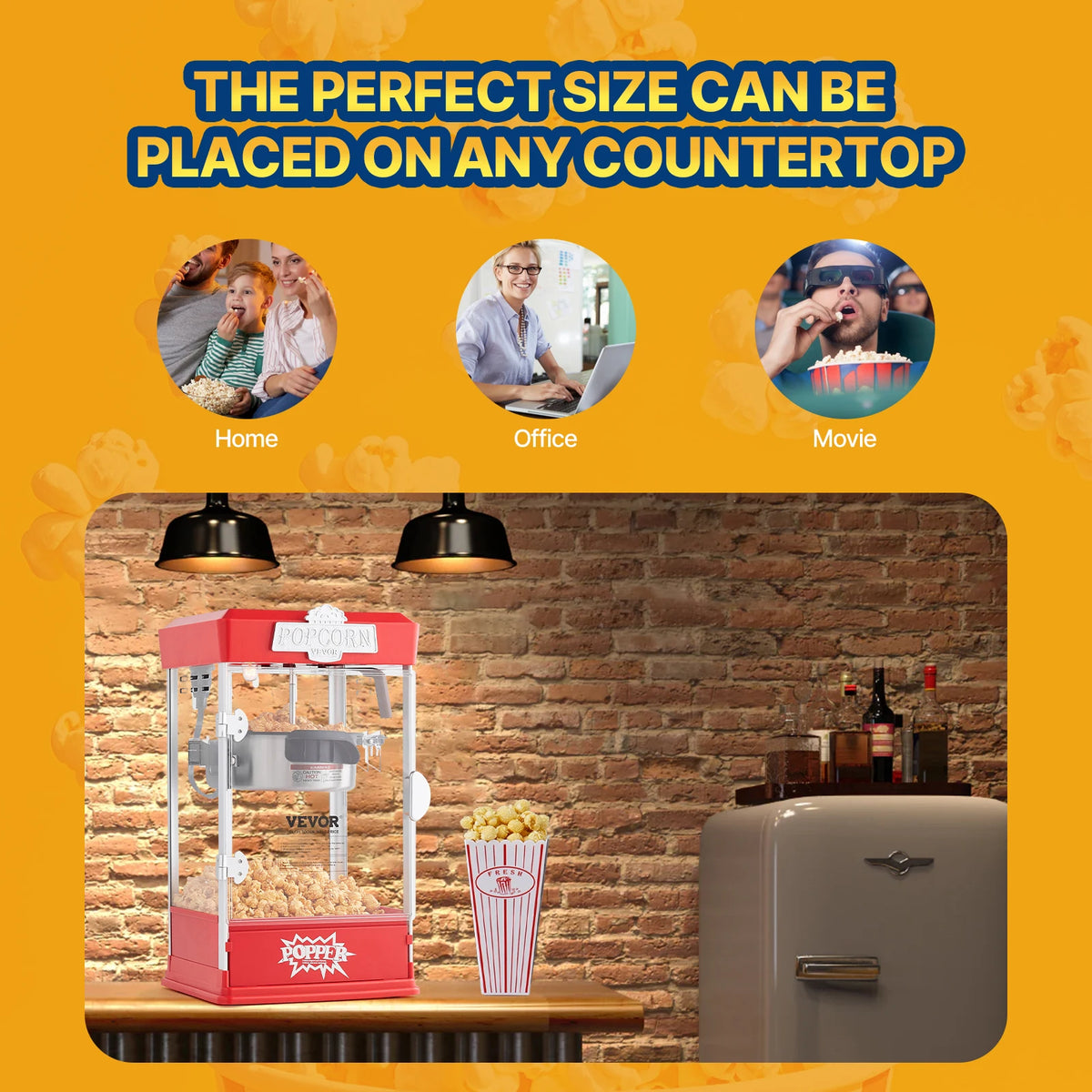 SucceBuy 4Oz Popcorn Maker Commercial Popcorn Machine Countertop Popcorn Maker Includes Tabletop Popcorn Maker 1.5 Gal per Batch