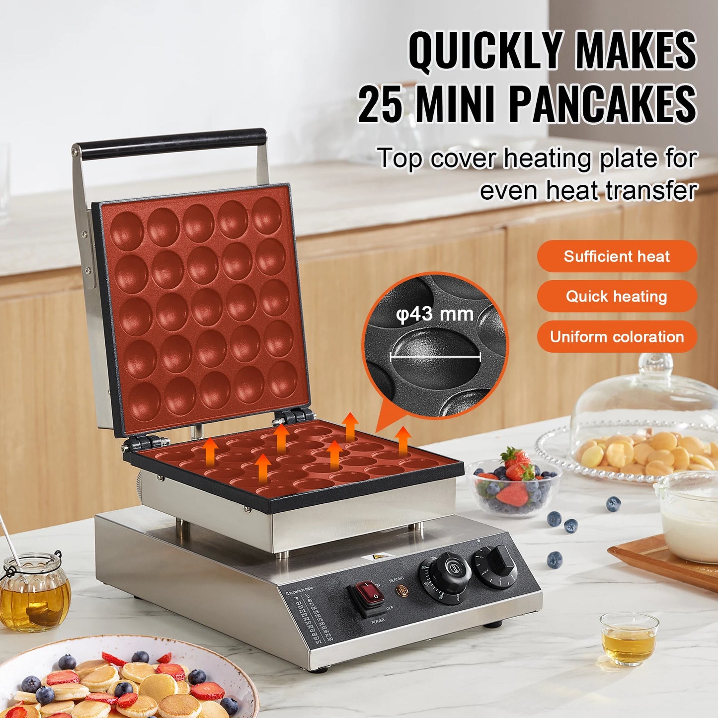 Commercial 25-Piece Mini Pancake Station
