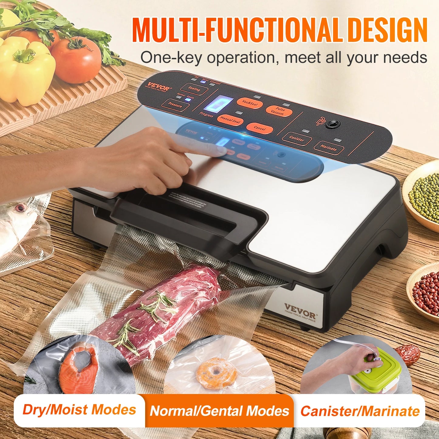 Pro-Grade 90kPa Food Vacuum Sealer